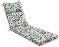 Pillow Perfect Outdoor/Indoor Pom Play Peachtini Chaise Lounge Cushion. Appears New. E-Commerce Retun