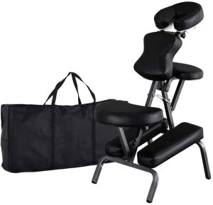 Mefeir Portable Salon Chair w/ Adjustable Face Cradle, Carry Bag 