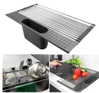 Dish Drying Rack w/ Cutlery Holder, Appears New