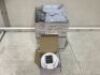 Lot of (9) Round Solar Fence Post Lights, 3" Post