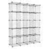 Modular DIY 20-Cube Wire Grid Storage Organizer