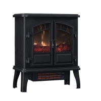 Duraflame&nbsp;19.5-in W 5200-BTU Black Metal Infrared Quartz Electric Stove with Thermostat. E-Commerce Return. Tested.