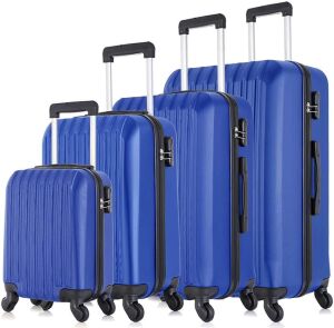 Fridtrip 4 Piece Hardshell Luggage Set with Spinner Wheels 