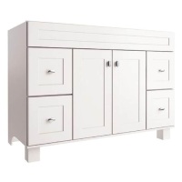 Diamond FreshFit&nbsp;Palencia 48-in White Bathroom Vanity Cabinet. Appears New