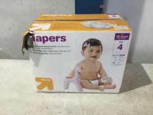 Diapers, Size 4, 204 Count