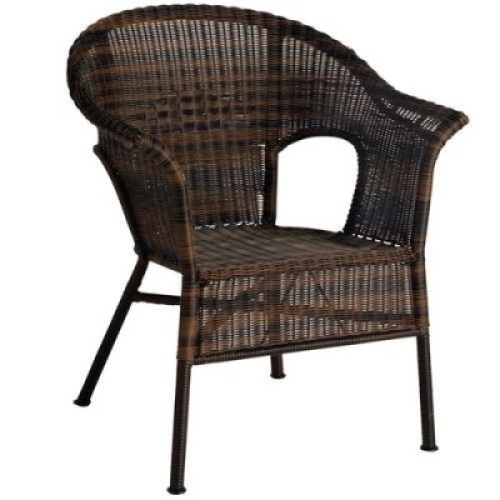 Lot of (4) Pier1 Casbah Mocha Outdoor Chairs. One has Damage. SEE PICTURES