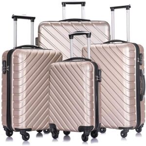 Fridtrip Hardshell Lightweight Luggage with Spinner Wheels, 4 Piece Set 