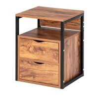 Lot of (2) Modern Rectangular Wood Nightstand&nbsp;with 2 Drawers