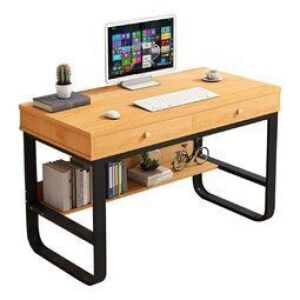 Micozy Writing Desk with 2 Drawers and Shelf