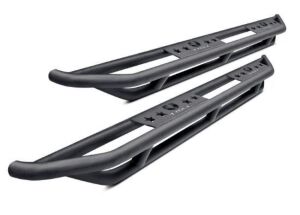 Tyger 2" Star Armor Black Nerf Bars for 2007-2018 Chevy Silverado, GMC Sierra 1500 & 2007-2019 2500/3500HD Extended/Double Cab 