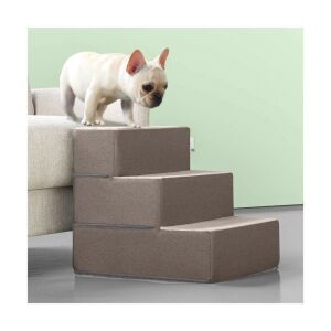 Zinus 3 Step Easy Pet Stairs, Medium, Sand