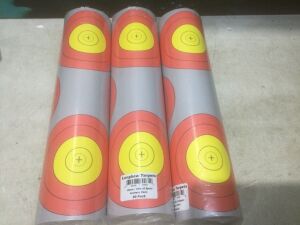 Lot of (3) Longbow Targets 16" 5 Spot Archery Face, 50 Pack 