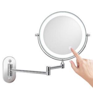 8" Wall Mounted LED Touch Double Sided Magnifying Mirror 