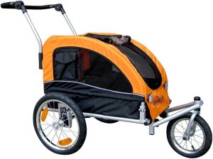 Booyah Medium Dog Stroller & Pet Bike Trailer with Suspension 