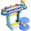 37-Key Kids Electric Keyboard w/ Microphone, Stool