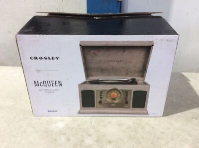 Crosley McQueen Turntable Entertainment Center 