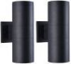 mirrea Modern Outdoor Wall Sconce Porch Lights&nbsp;with Aluminum Cylinder and Tempered Glass Cover, 2 Pack