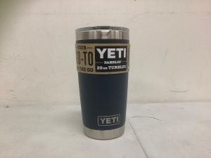 Yeti 20oz Tumbler, Appears New, Missing Lid Slider