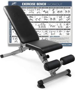 RitFit Adjustable Foldable Utility Weight Bench 