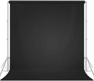 LimoStudio 10' x 20' Photo Video Studio Seamless Solid Dark Black Muslin Backdrop