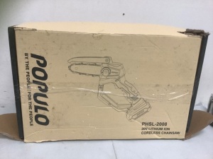 Populo Cordless Chainsaw, Untested, E-Commerce Return