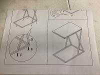 Bed Side Table, Appears New