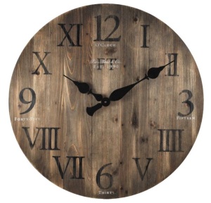 FirsTime & Co Rustic Farmhouse Barn Wood Wall Clock  