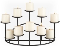 SEI Furniture 10 Candle Wrought Iron Candelabra, Matte Black&nbsp;&nbsp;