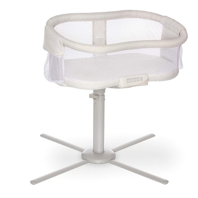 HALO BassiNest Swivel Sleeper, Bedside Bassinet, Soothing Center with Nightlight, Vibration and Sound, Premiere Series, Pebble  