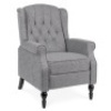Tufted Upholstered Wingback Push Back Recliner Armchair w/ Nailhead Trim&nbsp;
