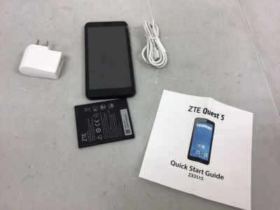 ZTE Quest 5 Smart Phone, Powers Up, E-Commerce Return