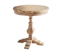 Pier1 Bradding Round End Table in Natural Stone Wash. NEW