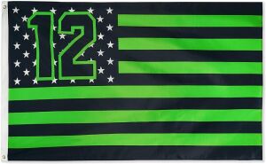 Lot of (120) DANF Seattle Football Fans Flag 3x5 Feet Stars and Stripes Outdoor Flag with Grommets