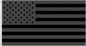 Lot of (27) DANF Black American Flag 3x5ft with Grommets