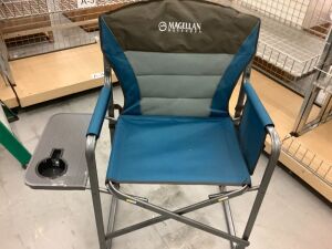 Magellan Outdoors XL Directors Chair, Table has cracks, Ecommerce Return