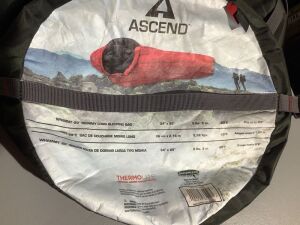 Ascend Mummy Long Sleeping Bag, Ecommerce Return