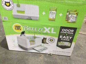 Purina Tidy Cats Breeze Cat Litter Box System Starter Kit, XL Breeze Litter System With Pads & Pellets