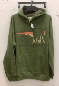 Mens Mountain Scene Hoodie, L, Appears New