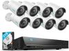REOLINK 16CH 5MP Home Security Camera System, 8pcs Wired 5MP Outdoor PoE IP Cameras, 4K 16CH NVR with 3TB HDD for 24-7 Recording, RLK16-410B8-5MP