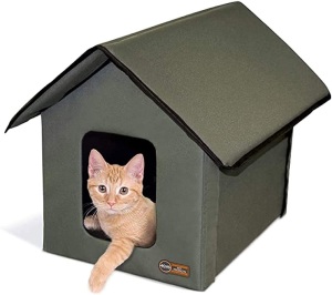 K&H Pet Products Original Outdoor Kitty House Cat Shelter, 18 x 22 x 17 Inches, Unheated 