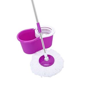 Purple 360° Spin Floor Mop Bucket