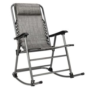 Patio Zero Gravity Rocking Chair w/ Pillow