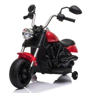 6V Kid Electric Motorcycle Ride On Toy w/ Training Wheels LED Light MP3 