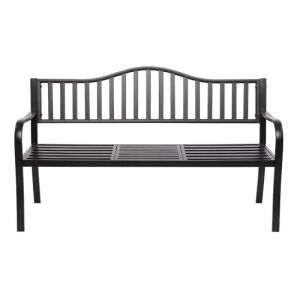 59" Outdoor Patio Garden Decorative Cast Iron Bench 