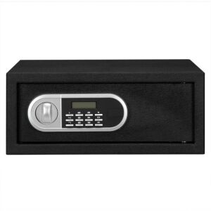 17" Digital Steel Plate Black Safe Box