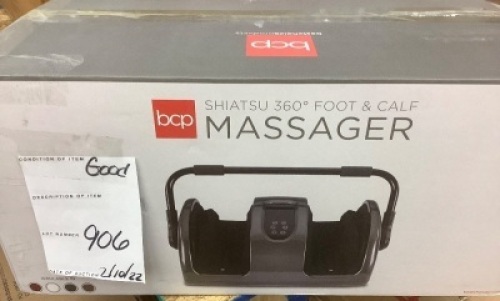 Reflexology Shiatsu Foot Massager w/ High-Intensity Rollers, Remote Control