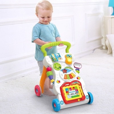 Yuanlebao Newborn Baby First Step Car Walker For Kids Electronic Educational Musical Toy. New