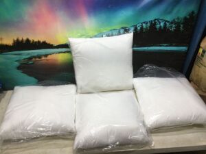 Lot of (4) White Throw Pillow Inserts 