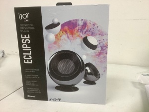 iJoy Eclipse Wireless Compact Stereo Speakers, New