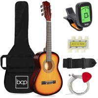Kids Acoustic Guitar Beginner Starter Kit with Carrying Case - 30in. Sunburst. Appears New